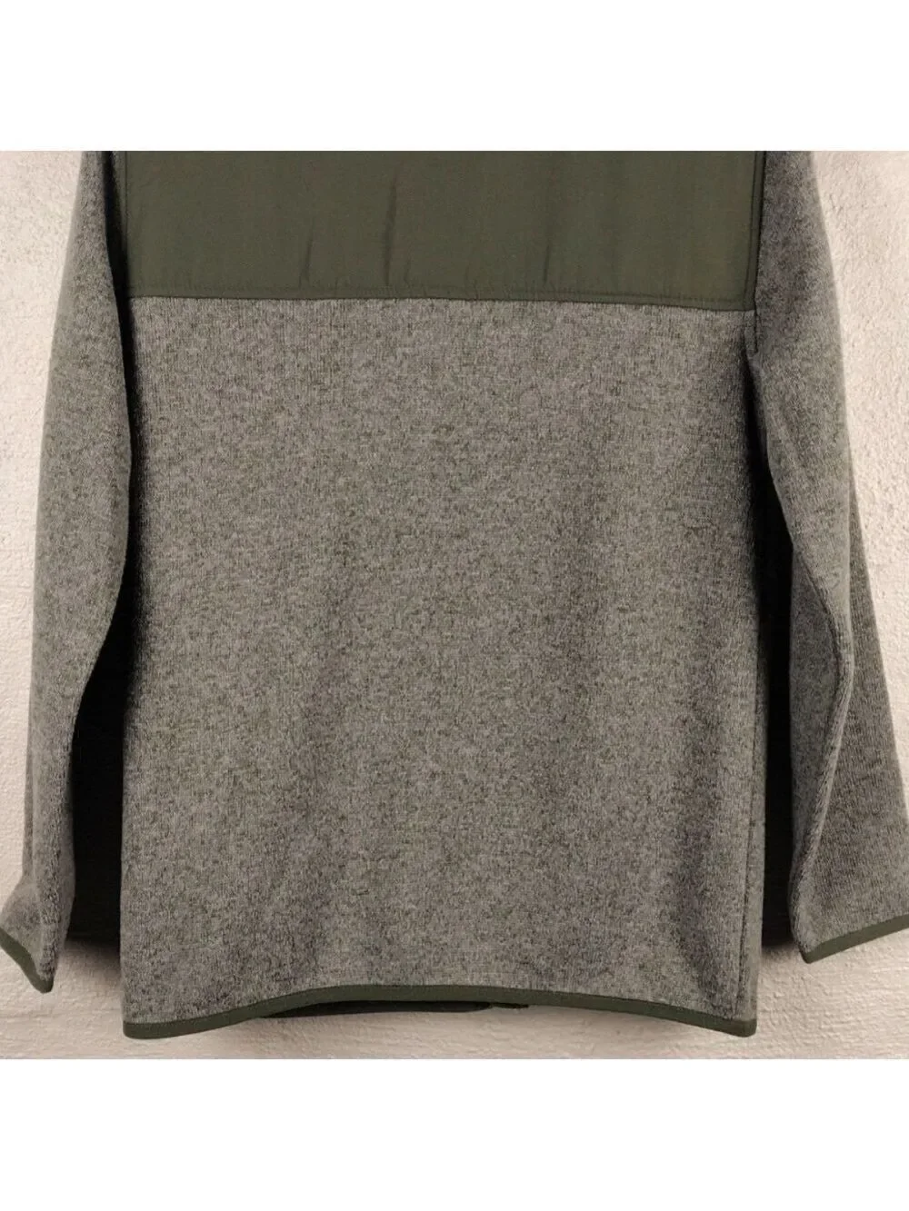 Children's Place Olive Geen Fleece Knit Round Collar Long Sleeve Zip Up Jacket